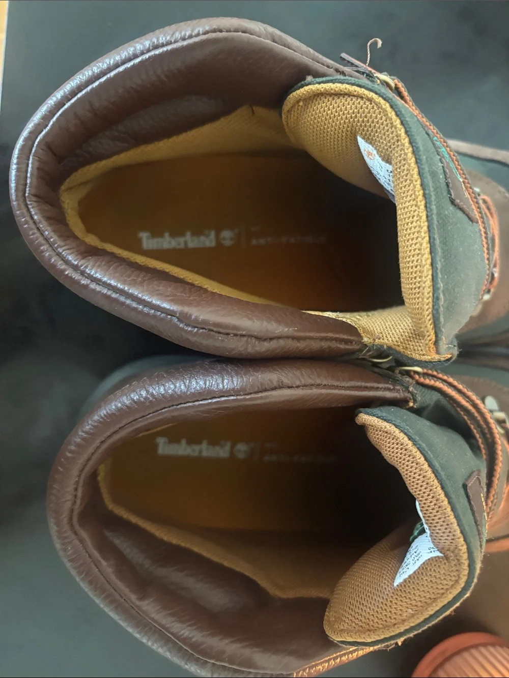 Timberland Brown and Olive Men's Leather Hiking Boots